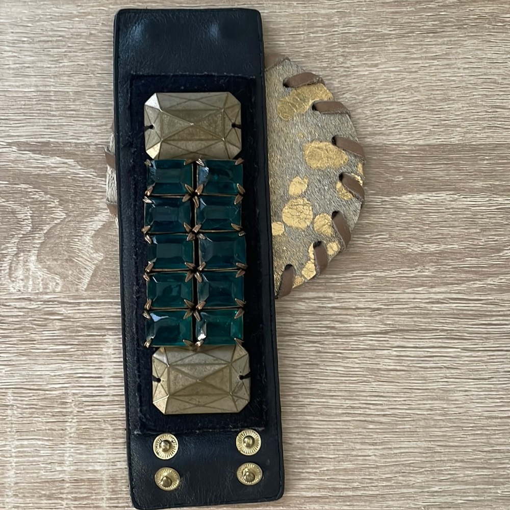 Faux Leather Statement Piece Cuff